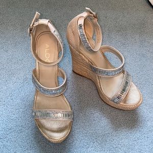 Also Jeweled Platform Wedges